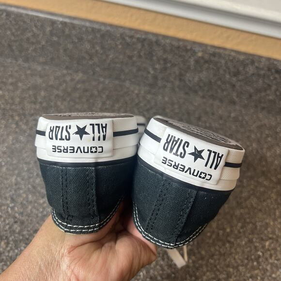 Converse All Star Low Top Womens Sz 8 Classic Black Canvas Sneaker Skate Lace Up - Picture 8 of 11